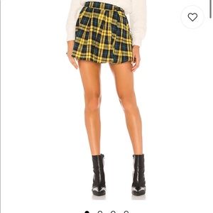 Revolve - super down plaid skirt - TAGS ON